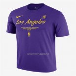 Maglia Manica Corta Los Angeles Lakers Viola1