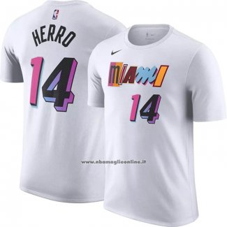 Maglia Manica Corta Miami Heat Tyler Herro Citta 2022-23 Bianco