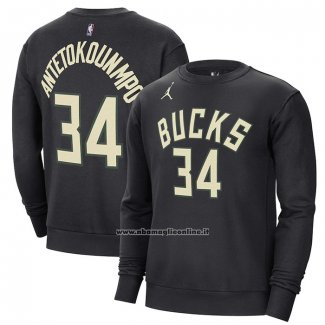 Maglia Manica Lunga Milwaukee Bucks Giannis Antetokounmpo Statement 2022-23 Nero