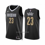 Maglia Memphis Grizzlies Derrick Rose #23 Citta 2023-24 Nero