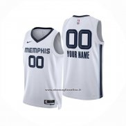 Maglia Memphis Grizzlies Personalizzate Association 2024-25 Bianco