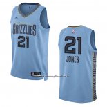 Maglia Memphis Grizzlies Tyus Jones #21 Statement 2022-23 Blu
