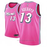 Maglia Miami Heat Bam Adebayo NO 13 Earned 2018-19 Rosa