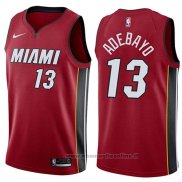 Maglia Miami Heat Bam Adebayo NO 13 Statement 2017-18 Rosso