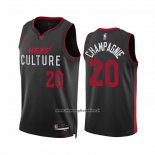 Maglia Miami Heat Justin Champagnie #20 Citta 2023-24 Nero