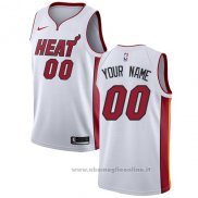 Maglia Miami Heat Personalizzate 17-18 Bianco