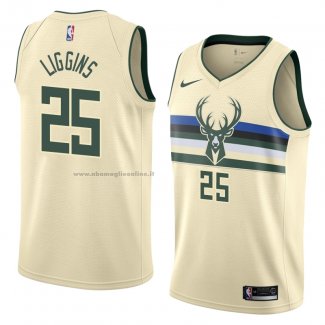 Maglia Milwaukee Bucks Deandre Liggins NO 25 Citta 2018 Crema