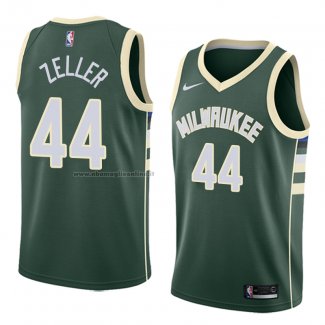 Maglia Milwaukee Bucks Tyler Zeller NO 44 Icon 2018 Verde