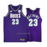 Maglia Milwaukee Bucks Wesley Matthews #23 Classic 2022-23 Viola