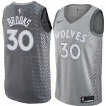 Maglia Minnesota Timberwolves Aaron Brooks NO 30 Citta 2018 Grigio