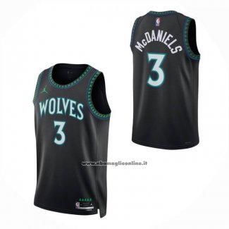 Maglia Minnesota Timberwolves Jaden Mcdaniels No 3 Statement 2026-27 Nero