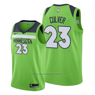 Maglia Minnesota Timberwolves Jarrett Culver NO 23 Statement 2019-20 Verde