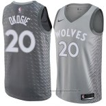 Maglia Minnesota Timberwolves Josh Okogie NO 20 Citta 2018 Grigio