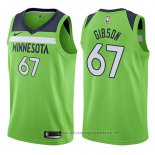 Maglia Minnesota Timberwolves Taj Gibson NO 67 Statement 2017-18 Verde