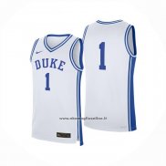 Maglia NCAA Duke Blue Devils No 1 Bianco