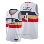 Maglia New Orleans Pelicans J.j. Redick NO 4 Earned Bianco2