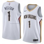 Maglia New Orleans Pelicans Jameer Nelson NO 1 Association 2018 Bianco