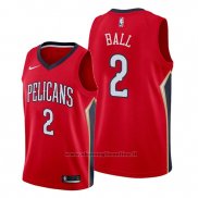 Maglia New Orleans Pelicans Lonzo Ball NO 2 Statement Rosso