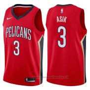 Maglia New Orleans Pelicans Omer Asik NO 3 Statement 2017-18 Rosso