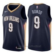 Maglia New Orleans Pelicans Rajon Rondo NO 9 Icon 2017-18 Blu