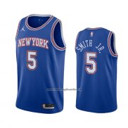 Maglia New York Knicks Dennis Smith Jr. #5 Statement 2020-21 Blu