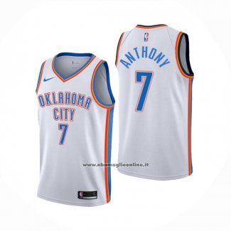 Maglia Oklahoma City Thunder Carmelo Anthony #7 Association Bianco