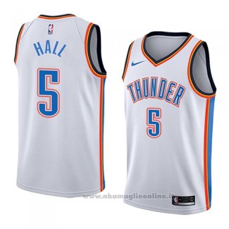 Maglia Oklahoma City Thunder Devon Hall NO 5 Association 2018 Bianco