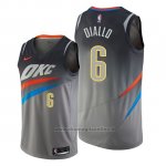 Maglia Oklahoma City Thunder Hamidou Diallo NO 6 Citta Edition Grigio