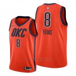Maglia Oklahoma City Thunder Jawun Evans NO 8 Earned Arancione