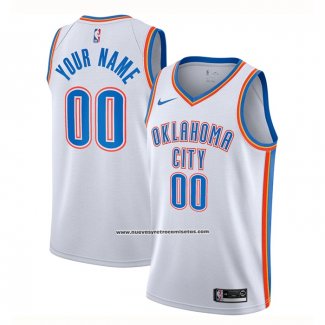 Maglia Oklahoma City Thunder Personalizzate Association 2020-21 Bianco