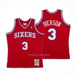 Maglia Philadelphia 76ers Allen Iverson #3 Mitchell & Ness 2002-03 Rosso