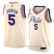 Maglia Philadelphia 76ers Amir Johnson NO 5 Citta 2018 Crema