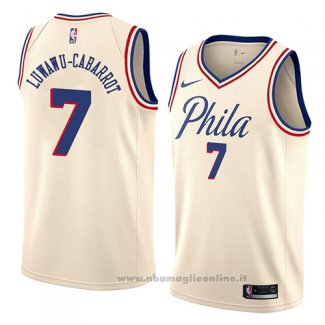 Maglia Philadelphia 76ers Timothe Luwawu-Cabarrot NO 7 Citta 2018 Crema