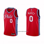 Maglia Philadelphia 76ers Tyrese Maxey #0 Statement 2020-21 Rosso