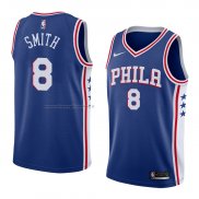 Maglia Philadelphia 76ers Zhaire Smith NO 8 Icon 2018 Blu
