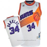 Maglia Phoenix Suns Charles Barkley NO 34 Throwback Bianco