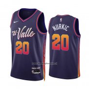 Maglia Phoenix Suns Jusuf Nurkic #20 Citta 2023-24 Viola