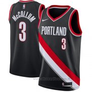 Maglia Portland Trail Blazers C.j. McCollum NO 3 2017-18 Nero