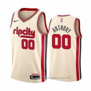 Maglia Portland Trail Blazers Carmelo Anthony NO 00 Citta 2019-20 Cream