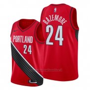 Maglia Portland Trail Blazers Kent Bazemore NO 24 Statement Edition Rosso Nero