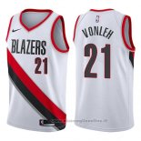 Maglia Portland Trail Blazers Noah Vonleh NO 21 Swingman Association 2017-18 Bianco