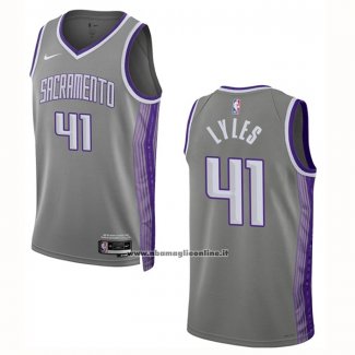 Maglia Sacramento Kings Trey Lyles #41 Citta 2022-23 Grigio