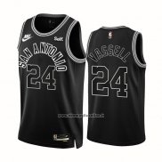 Maglia San Antonio Spurs Devin Vassell #24 Classic 2022-23 Nero