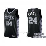 Maglia San Antonio Spurs Devin Vassell #24 Statement 2022-23 Nero