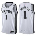 Maglia San Antonio Spurs Kyle Anderson NO 1 Association 2017-18 Bianco