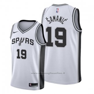 Maglia San Antonio Spurs Luka Samanic NO 19 Association 2019-20 Bianco