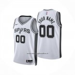 Maglia San Antonio Spurs Personalizzate Association 2024-25 Bianco