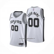Maglia San Antonio Spurs Personalizzate Association 2024-25 Bianco
