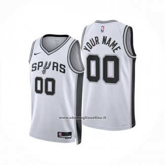 Maglia San Antonio Spurs Personalizzate Association 2024-25 Bianco