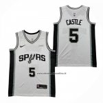 Maglia San Antonio Spurs Stephon Castle No 5 Association 2025-26 Bianco